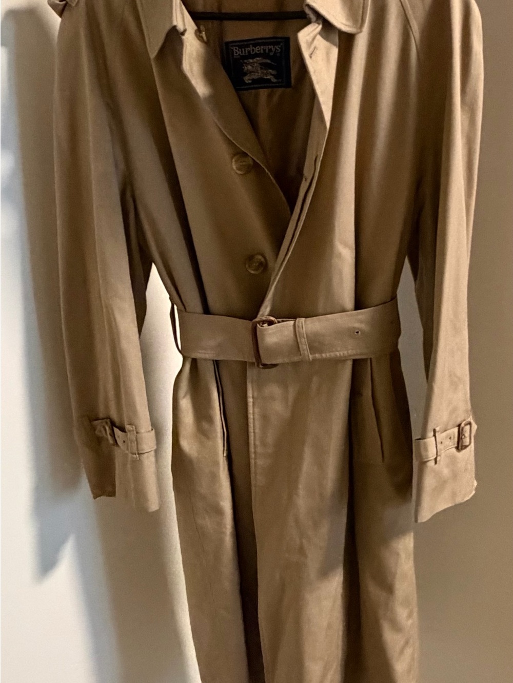 Vintage Burberrys Trench Coat Wool Liner Nova Check 36R